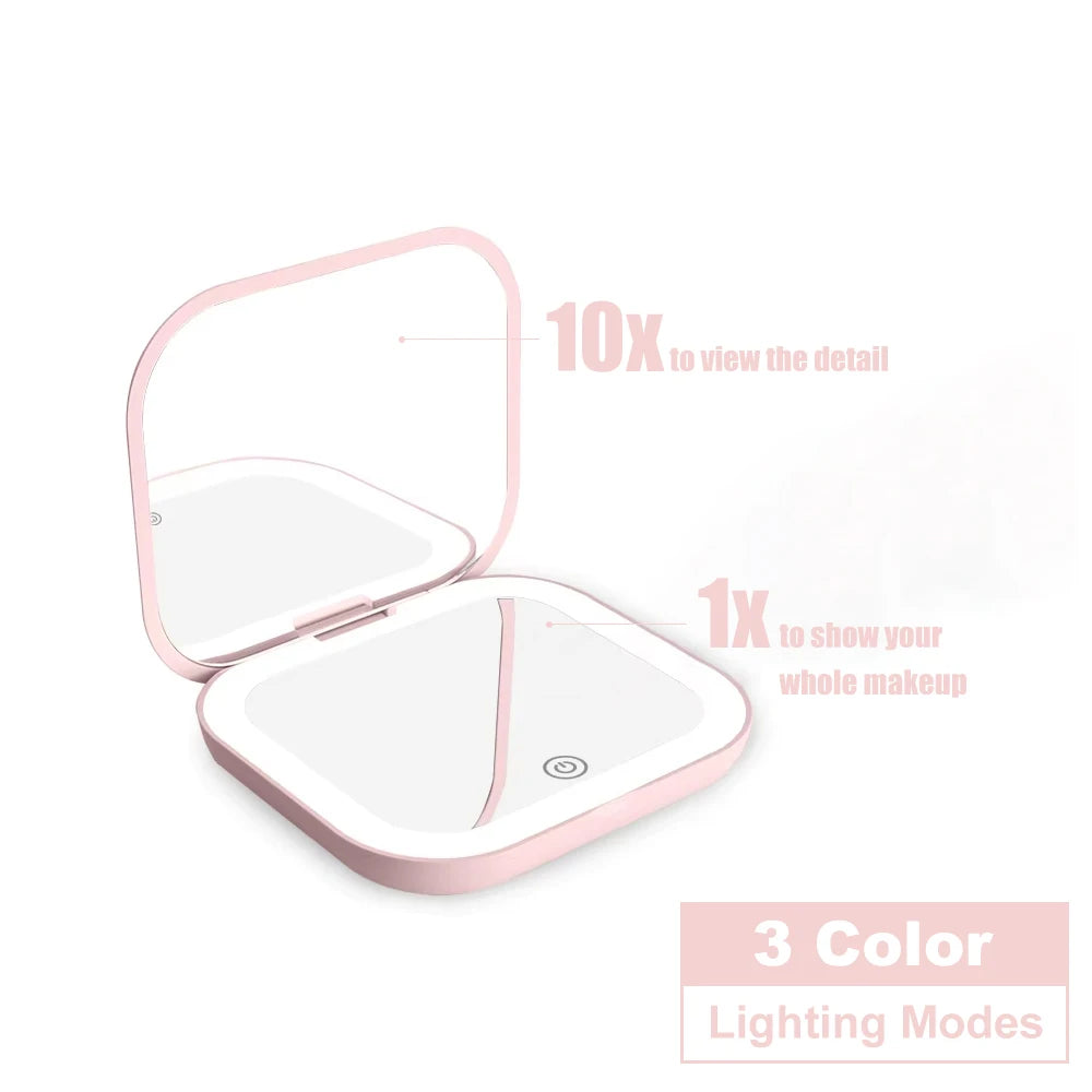 Miroir LED de poche